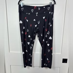 Fabletics Demi Lovato Heart Cropped Leggings Size Large